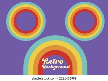 Abstract retro 1970s background with colorful striped design, vector illustration design for poster, wall art, banner graphic. computer wallpaper desktop.
