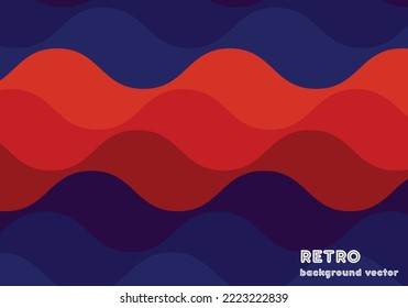 Abstract retro 1970s background with colorful striped design, vector illustration design for poster, wall art, banner graphic. computer wallpaper desktop. Vector EPS

