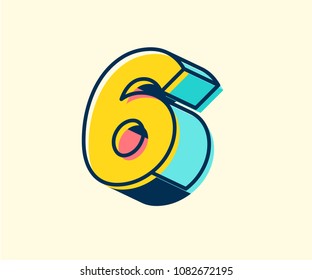 Abstract retro 3D font alphabets, Pop color, Vintage, Typeface