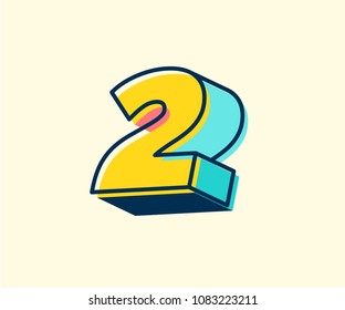 Abstract retro 3D font alphabets, Pop color, Vintage, Typeface