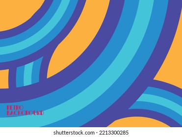 Abstract retro 70s background with colorful striped design, vector illustration design for poster, wall art, banner graphic. computer wallpaper desktop.