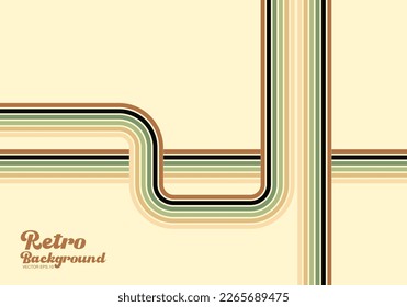 Abstract retro 70s background with colorful striped design, vector illustration design for poster, wall art, banner graphic. computer wallpaper desktop.