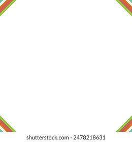 An abstract retro 70's style transparent boho corner border design element.