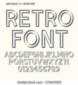 Abstract Retro Alphabet and Digit Vector