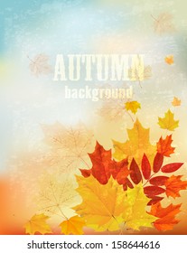 Abstract retro autumn background for your design. Vector