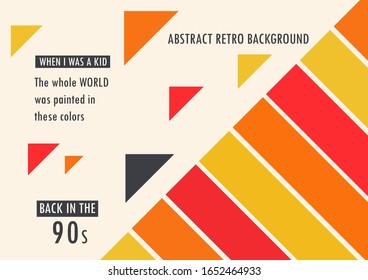 Abstract retro background back in the 90s