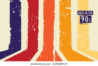 Abstract retro background in back to the 90s style.
