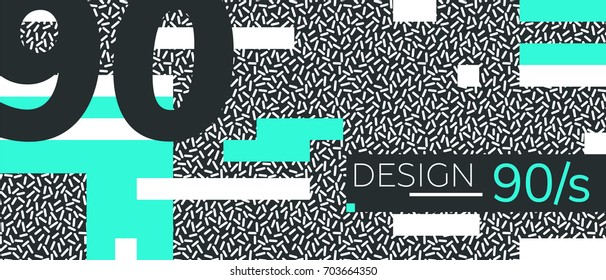 Abstract retro background back to 90s. Vector illustration Gradient Glitch Pattern Design Elements for flyers, leaflets, T-shirts, party etc