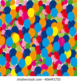Abstract retro background with balloons