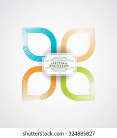 Abstract Retro Background. Can be used as Logo Design. Vector Illustration. 