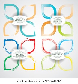 Abstract Retro Background. Can be used as Logo Design. Vector Illustration. 