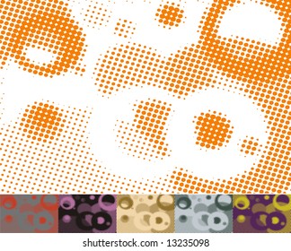 abstract retro background with circles