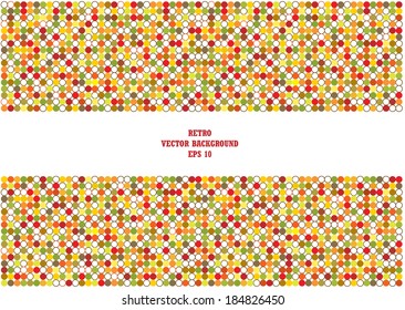 abstract retro background with colorful dots and place for your text