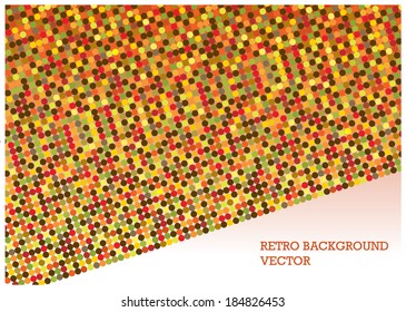 abstract retro background with colorful dots and place for your text