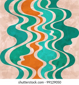 Abstract retro background. Colorful waves. EPS10