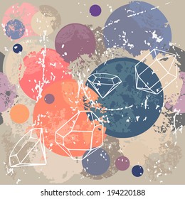 Abstract retro background with crystals , can be used for website, info-graphics, banner.