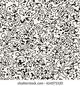 Abstract Retro Background Design. Vector Seamless Black And White Pattern.