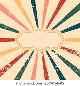 Abstract retro background. Flat style. Vector icon.