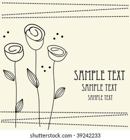 Abstract retro background for greeting card. Vector