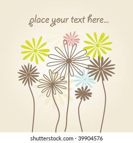 Abstract retro background for greeting card. Vector