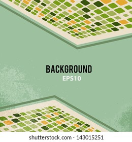 Abstract retro background with mosaic elements