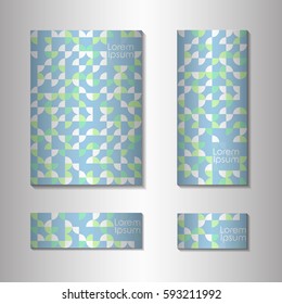 Abstract retro background with multicolored geometric circles  shape. Vector illustration.