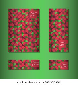 Abstract retro background with multicolored geometric circles  shape. Vector illustration.