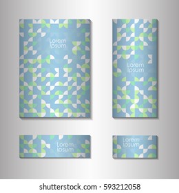 Abstract retro background with multicolored geometric circles  shape. Vector illustration.