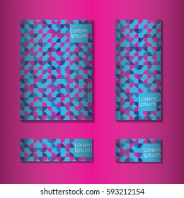Abstract retro background with multicolored geometric circles  shape. Vector illustration.