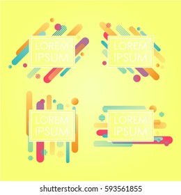 Abstract retro background with multicolored geometric shapes like space. Vector illustration.