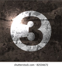 Abstract retro background with number