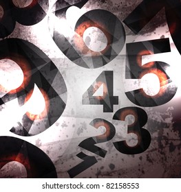 Abstract retro background with numbers