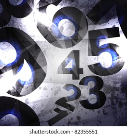 Abstract retro background with numbers