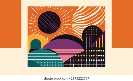 Abstract retro background psychedelic artwork contemporary beautiful concept