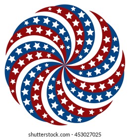 Abstract retro background with rays and stars