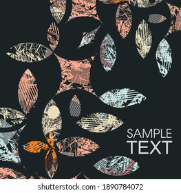 Abstract retro background with scratches effect, vector.