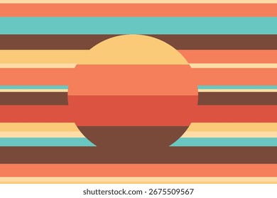 Abstrakte Retro-Hintergrund-Formen. Ein Beispiel für ein farbiges Vintage-Konzept. Vektorgrafik.