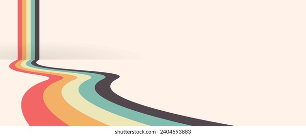 Abstract retro background with stripes and lines. Vector illustration.