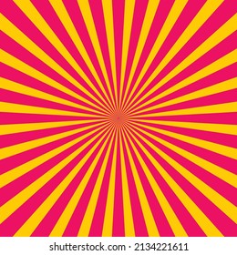 Abstract retro background with sun ray. Summer vector illustration for design