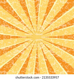 Abstract retro background with sun ray. Summer vector illustration for design