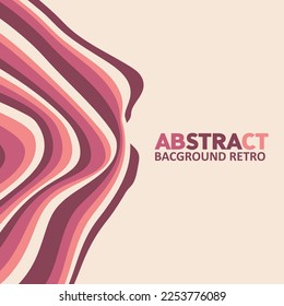 Resumen Fondo retro con onda. fondo retro. Colores amarillo, naranja y rojo. Ilustración de vectores y elemento Diseño