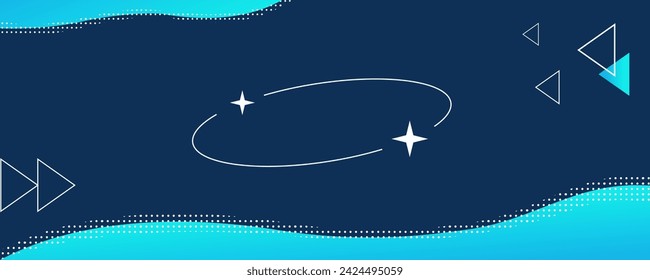 Abstract retro background with retro Y2K frame and blinks, geometric design elements, dot pattern. Vector illustration and backdrop.