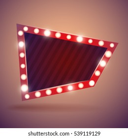 Abstract retro banner with lights vector illustration