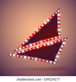 Abstract retro banner with lights vector illustration