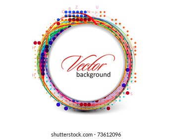 Abstract retro banner technology circles vector background.