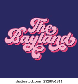 Abstract retro the bayland text based Logo Design Template