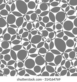 Abstract retro black and white seamless circle background