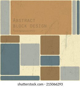 Abstract retro blocks design background, Vector