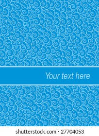 Abstract retro blue vector cover template