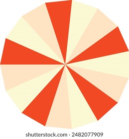 An abstract retro boho sunburst stripe pattern design element.
